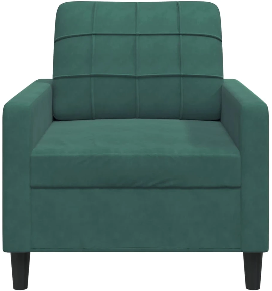 Sofa Krėslas, tamsiai žalios spalvos, 60cm, aksomas