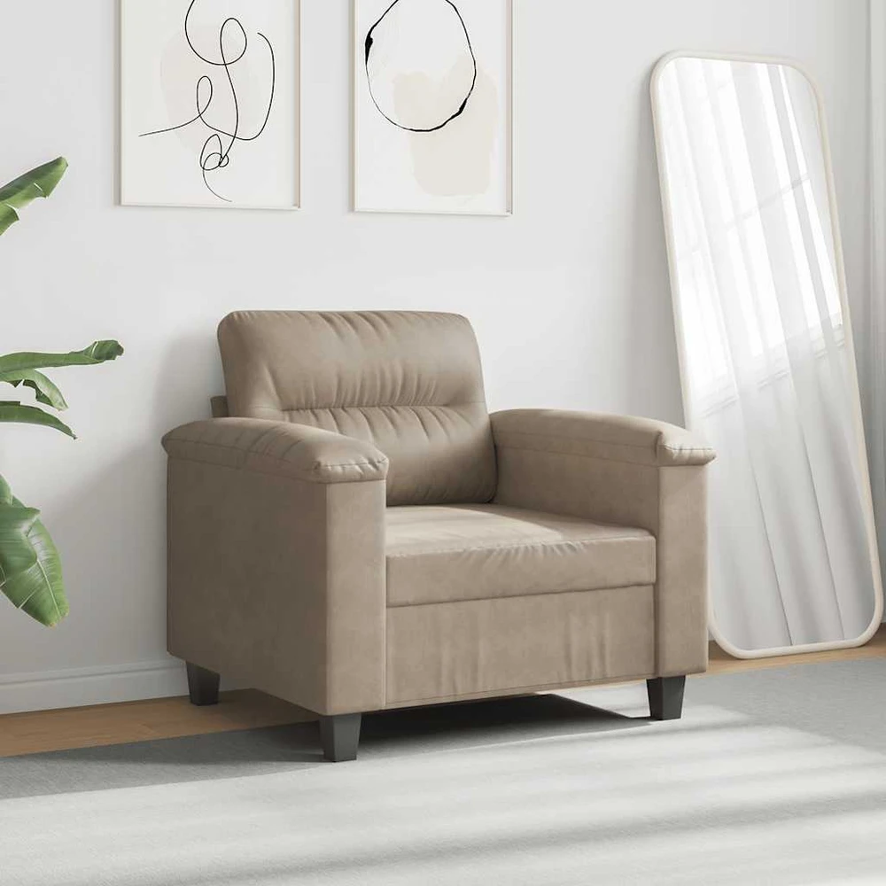 Sofa Krėslas, taupe spalvos, 60cm, mikropluošto audinys