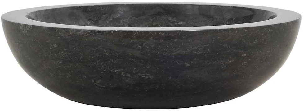 Kriauklė, juoda, 40x12cm, marmuras