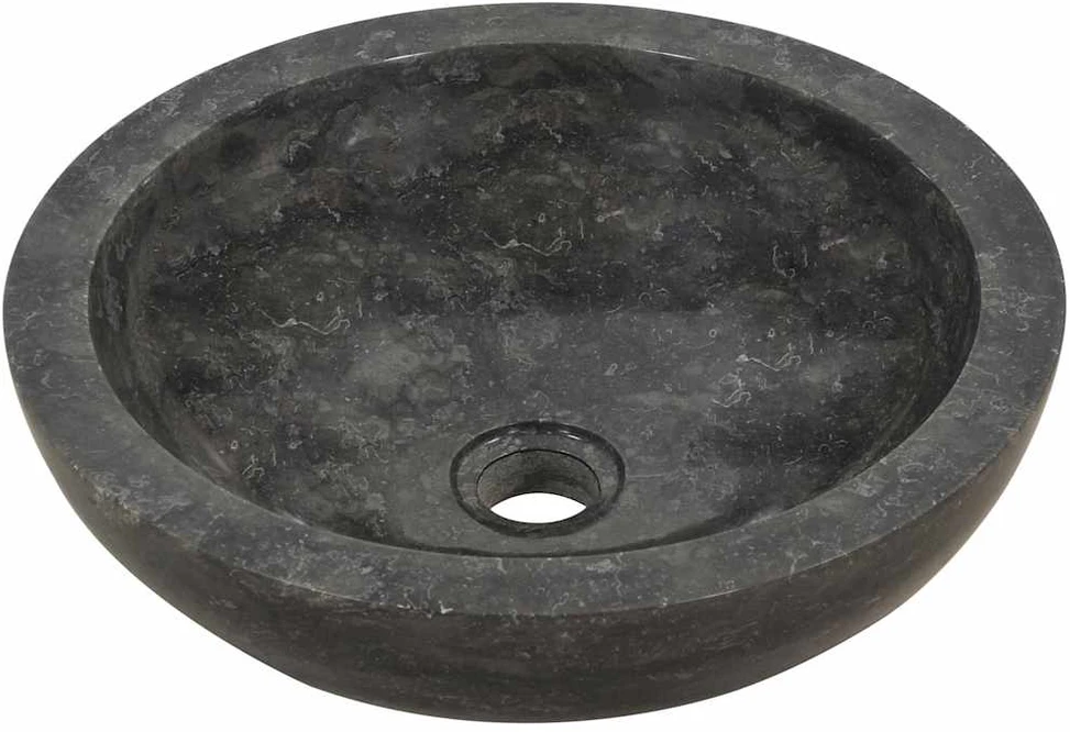 Kriauklė, juoda, 40x12cm, marmuras