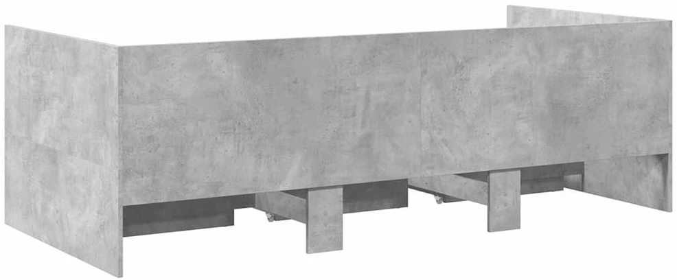 Kušetė su stalčiais be čiužinio, ąžuolo spalvos, 90x200 cm