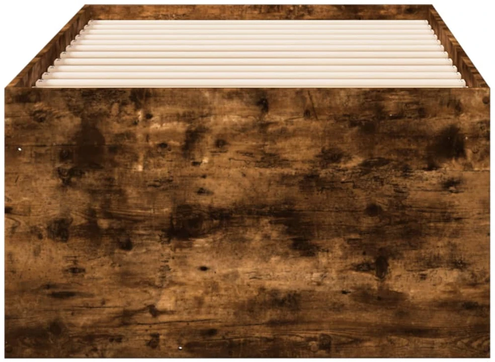 Kušetė su stalčiais be čiužinio, dūminio ąžuolo, 90x200 cm