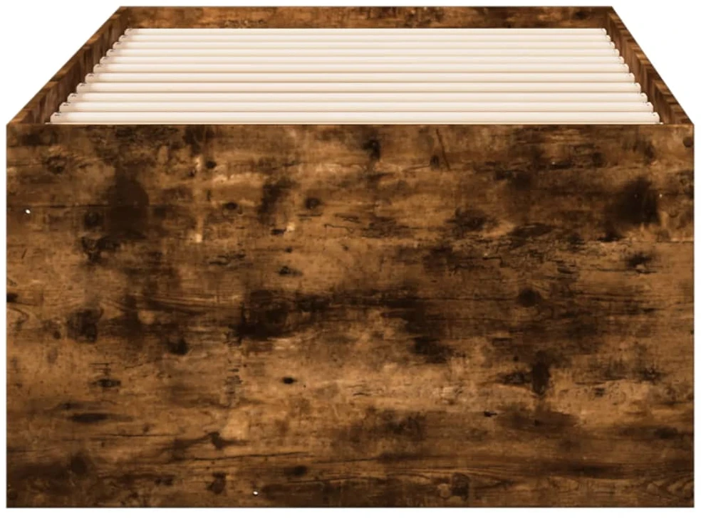 Kušetė su stalčiais be čiužinio, dūminio ąžuolo, 75x190 cm