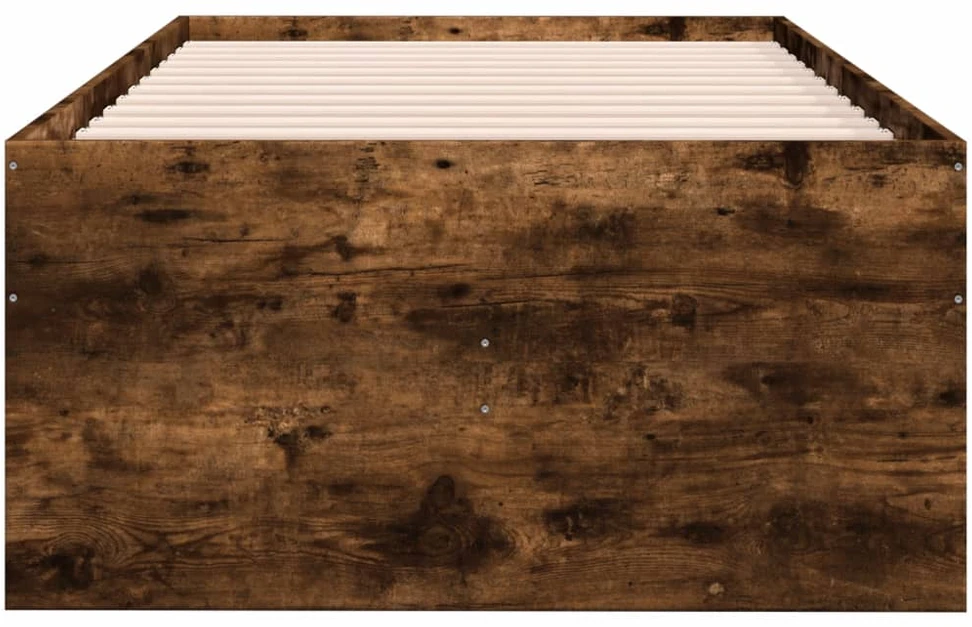 Kušetė su stalčiais be čiužinio, dūminio ąžuolo, 100x200 cm