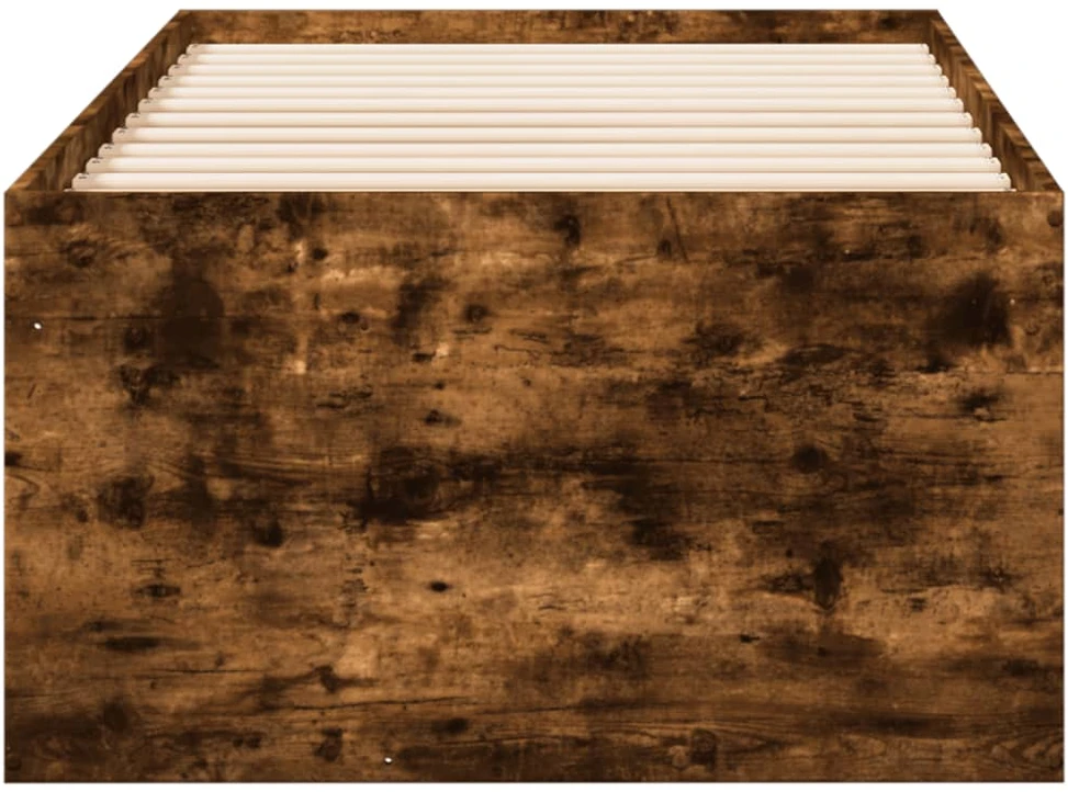 Lova su stalčiais, dūminio ąžuolo, 100x200cm, apdirbta mediena