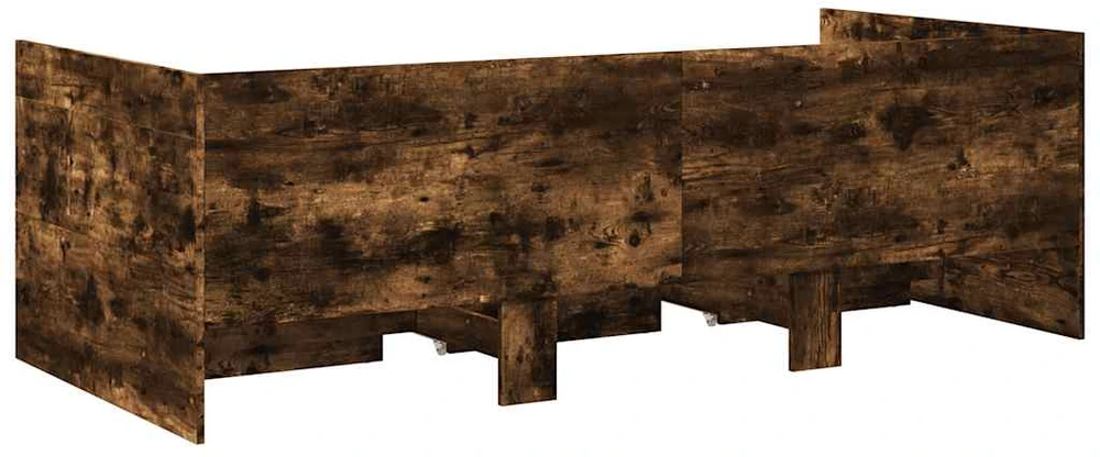 Kušetė su stalčiais be čiužinio, dūminio ąžuolo, 90x190 cm