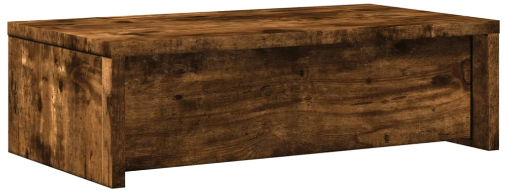 Laikiklis Monitoriaus stovas su stalčiais, dūminis, 50x27x15cm, mediena