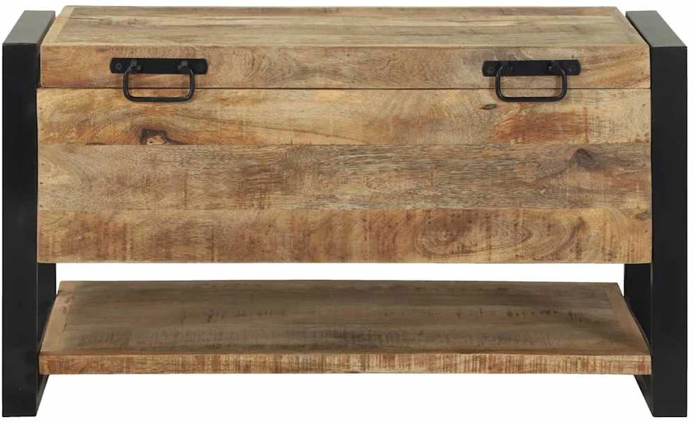 Saugojimo dėžė Ruda 80 x 35 x 45 cm Mango medienos masyvas
