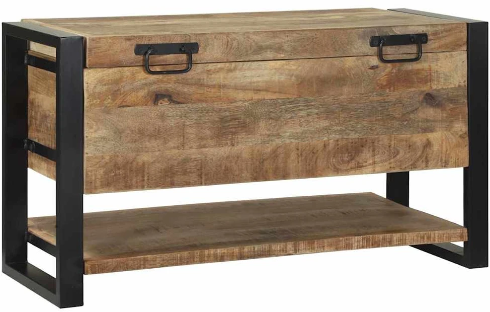 Saugojimo dėžė Ruda 80 x 35 x 45 cm Mango medienos masyvas
