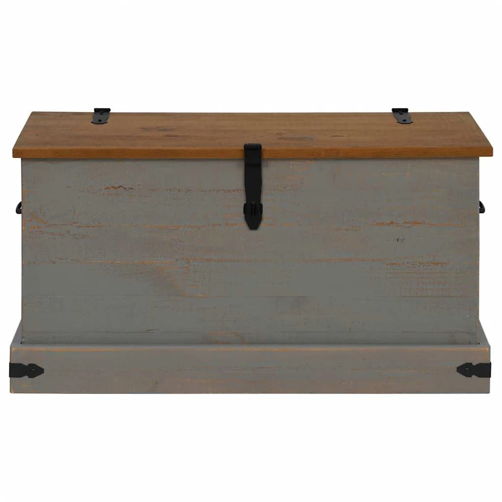 laikymo skrynia HALDEN pilka 91x48x47 cm medžio masyvo pušis