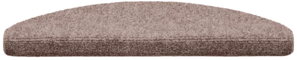 Laiptų kilimėliai, lipnūs, 30 vnt., 65x21x4 cm, šviesiai rudos spalvos, pusapvaliai, dideli