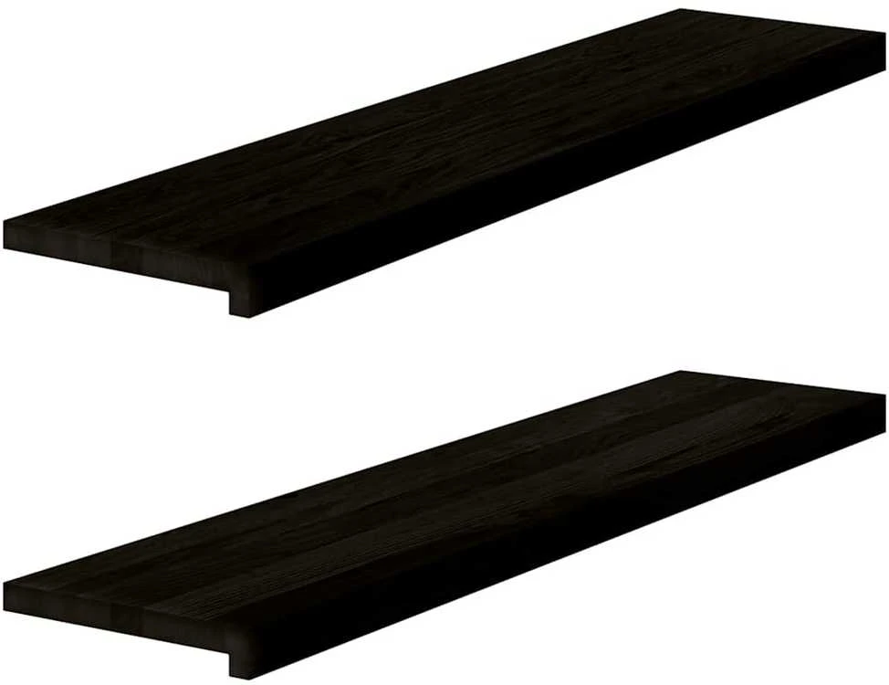 Laiptų pakopos, 2 vnt., rudai juodos, 110x30x2 cm, ąžuolo
