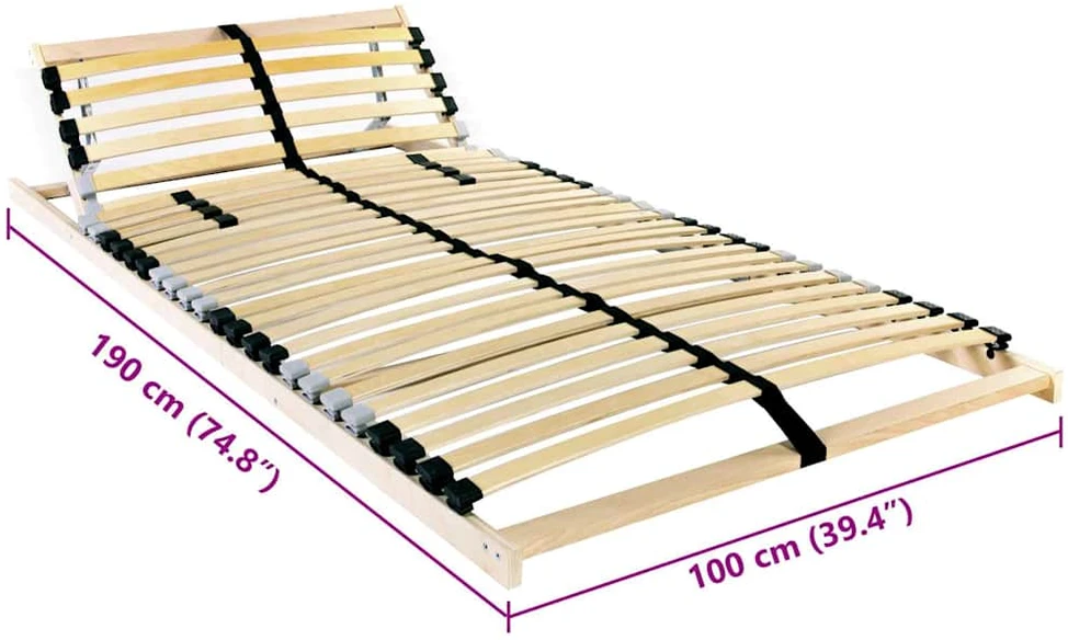 Lova Lamelinis lovos pagrindas Ruda 100 x 190 cm Kietas bukas medis