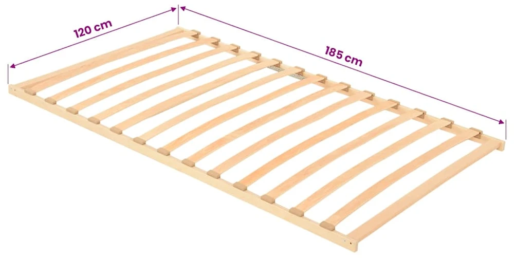 Lova Lamelinis lovos pagrindas Ruda 120 x 190 cm Kietas bukas medis