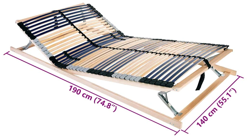 Lamelinis lovos pagrindas Ruda 140 x 190 cm Kietas bukas medis