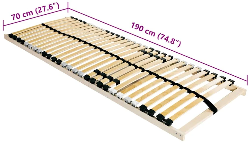 Lova Lamelinis lovos pagrindas Ruda 70 x 190 cm Kietas bukas medis