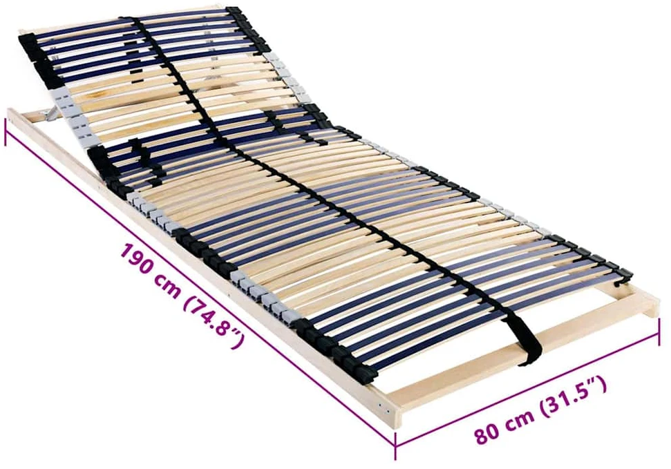 Lova Lamelinis lovos pagrindas Ruda 80 x 190 cm Kietas bukas medis