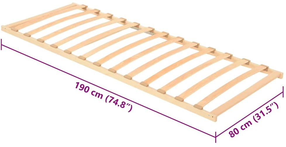 Lova Lamelinis lovos pagrindas Ruda 80 x 190 cm Kietas bukas medis