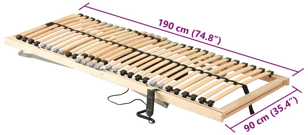 Lova Lamelinis lovos pagrindas Ruda 90 x 190 cm Kietas bukas medis