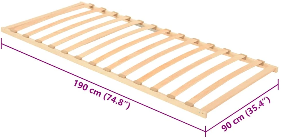 Lova Lamelinis lovos pagrindas Ruda 90 x 190 cm Kietas bukas medis