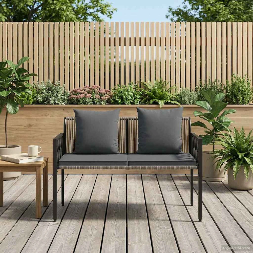 Lauko baldų komplektas Lauko suoleliai 2 -Seater 116 x 56 x 75 cm poliratanas