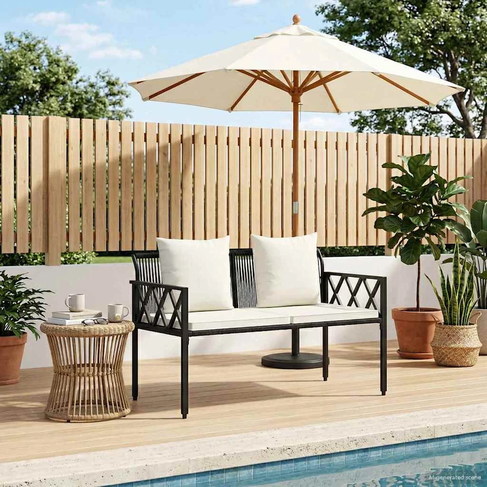 Lauko baldų komplektas Lauko suoleliai 2 -Seater 116 x 56 x 75 cm poliratanas