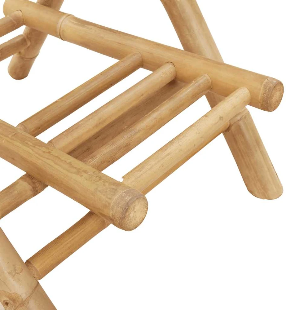 Lauko baro kėdės su pakojais, 2 vnt., sulankstomos, bambukas