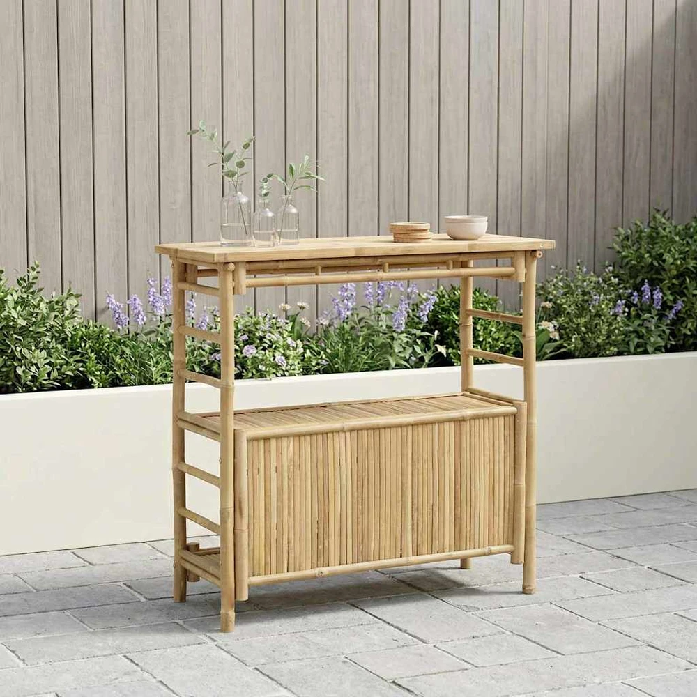 Lauko baro stalas Natūrali 110 x 50 x 105 cm Bambukas