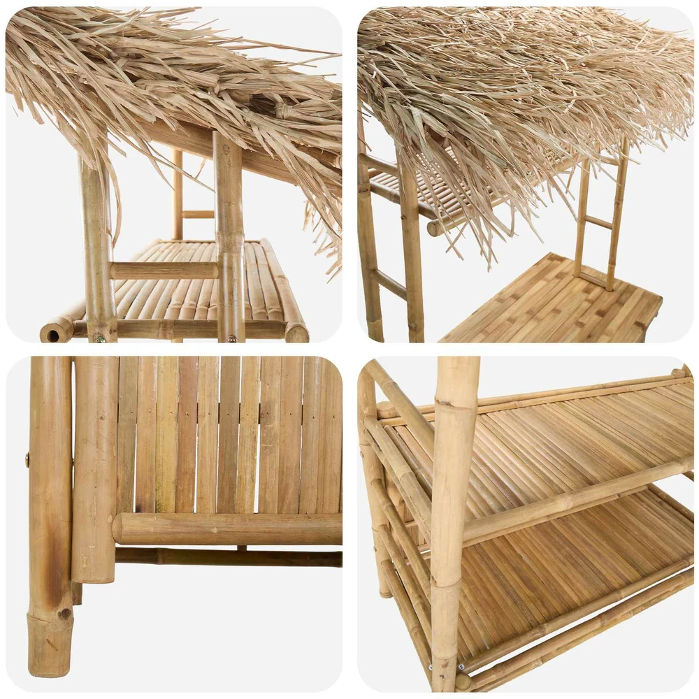 Lauko baro stalas Natūrali 110 x 50 x 209 cm Bambukas