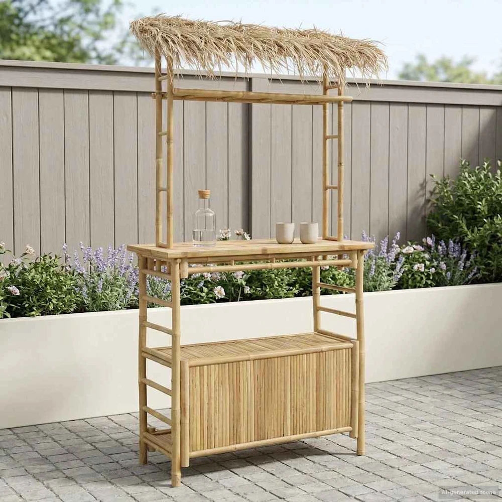 Lauko baro stalas Natūrali 110 x 50 x 209 cm Bambukas