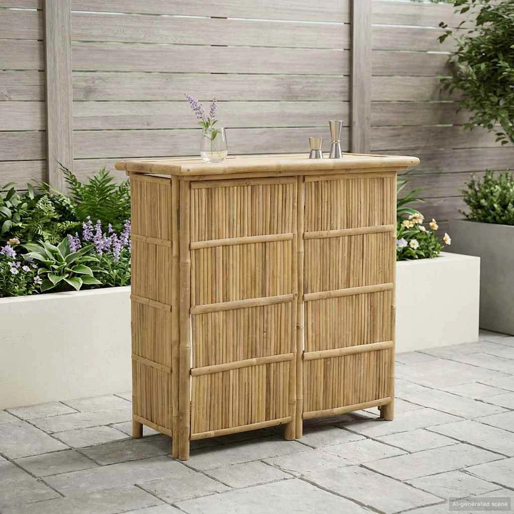 Lauko baro stalas Natūrali 115 x 55 x 105 cm Bambukas