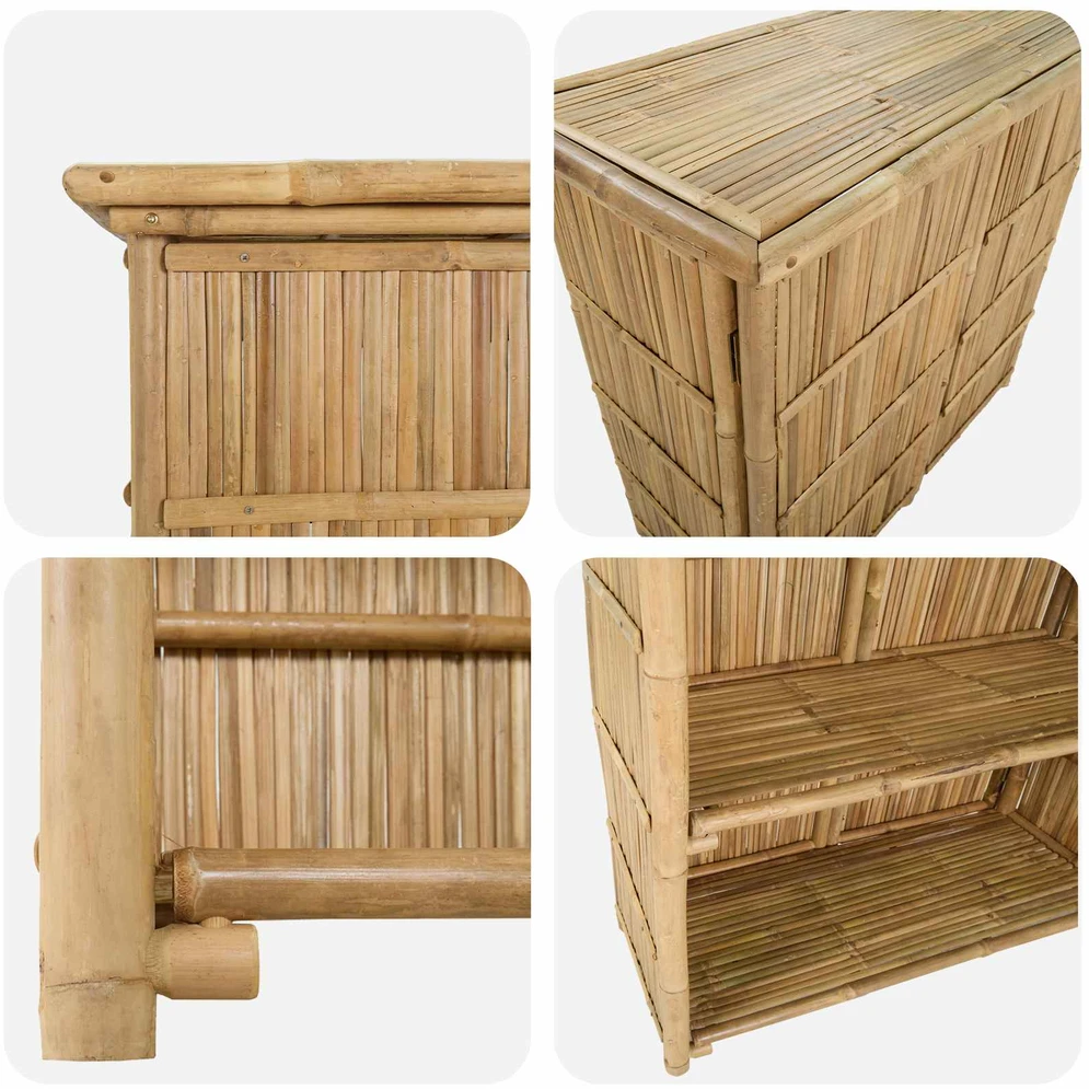 Lauko baro stalas Natūrali 115 x 55 x 105 cm Bambukas
