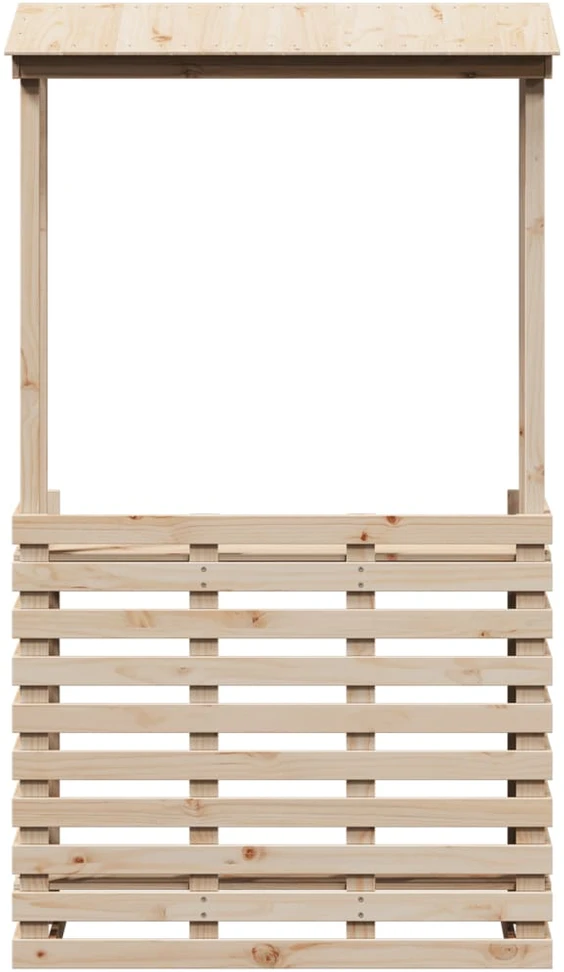 Lauko baro stalas su stogeliu, 112,5x57x195,5cm, mediena