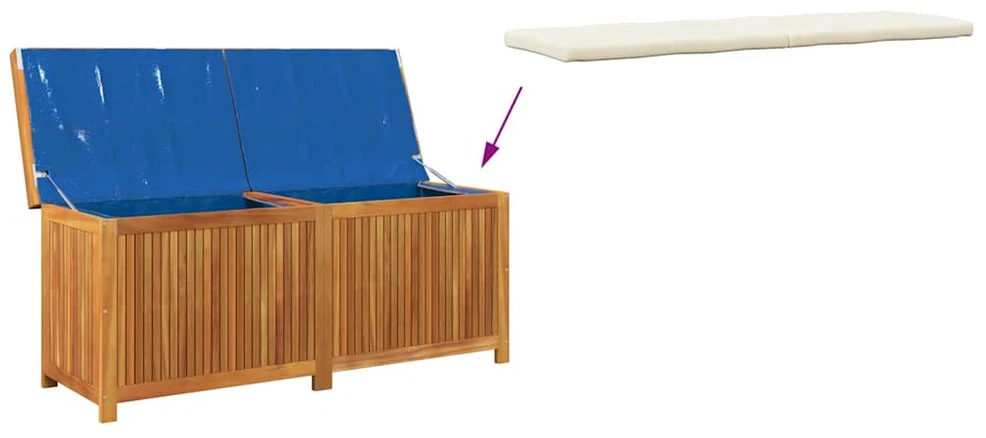 Lauko dėžė pagalvėlėms, 150x50x60,5 cm, akacijos masyvas