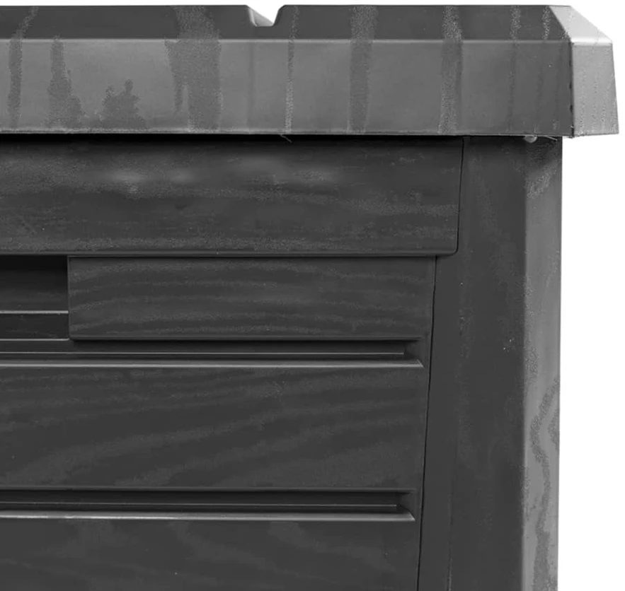 Lauko dėžė pagalvėlėms, antracito, 73x50,5x46,5cm, PP