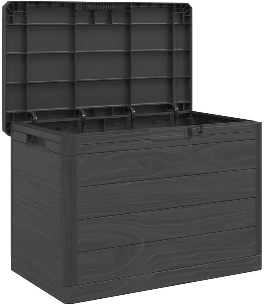 Lauko dėžė pagalvėlėms, antracito, 77,5x44,5x53cm, PP