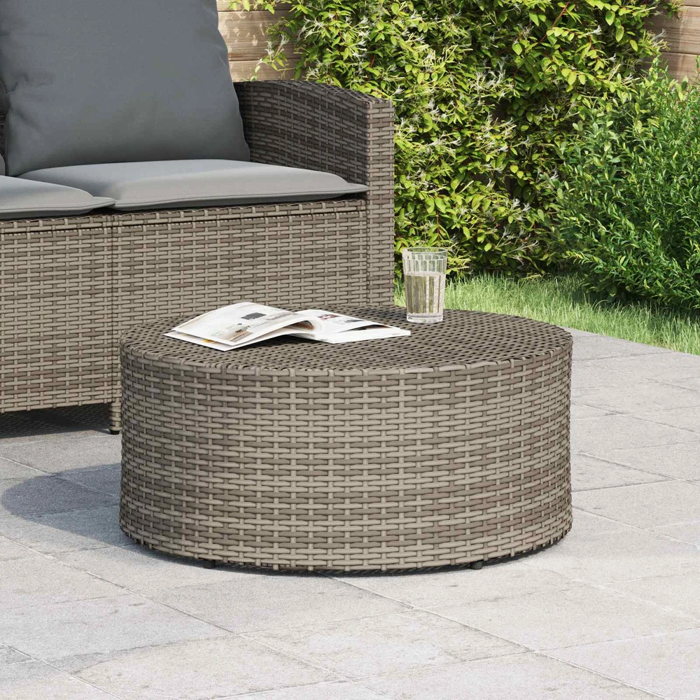 Lauko kavos stalas Pilka Ø 68 x 30 cm poliratanas