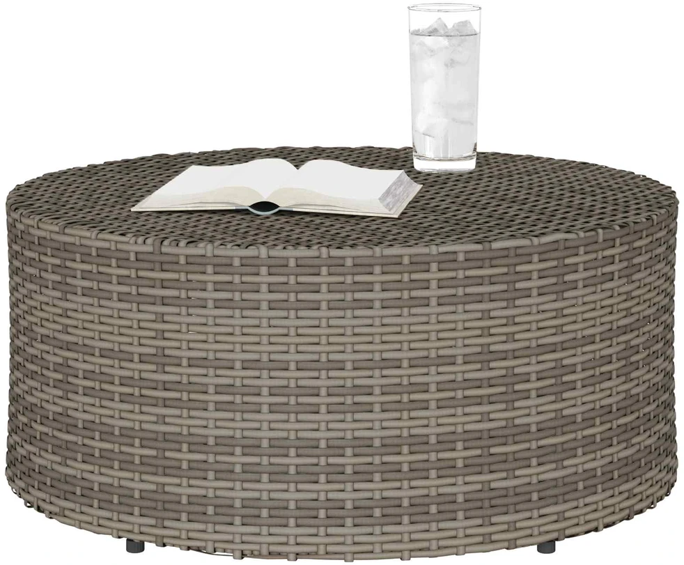 Lauko kavos stalas Pilka Ø 68 x 30 cm poliratanas
