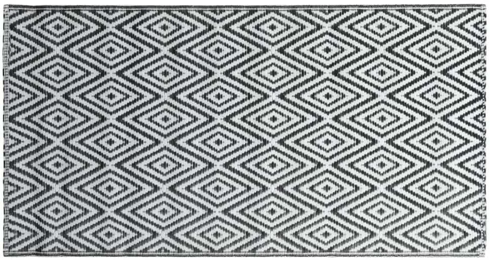 Lauko kilimas, baltos ir juodos spalvos, 190x290cm, PP