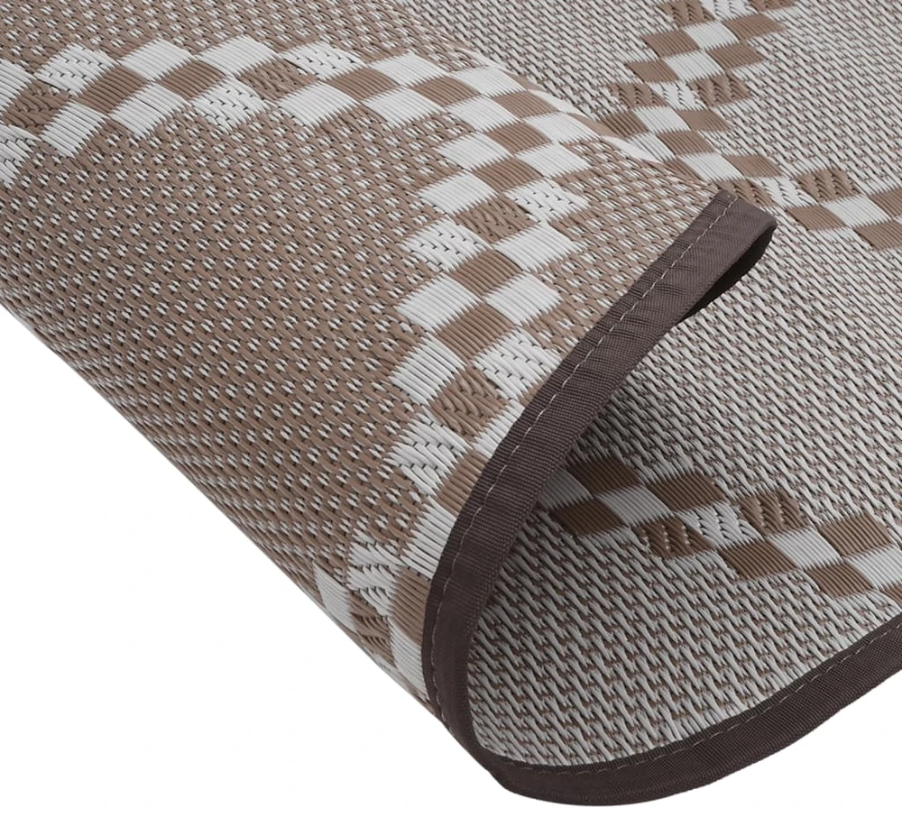 Lauko kilimas, rudos spalvos, 160cm skersmens, PP