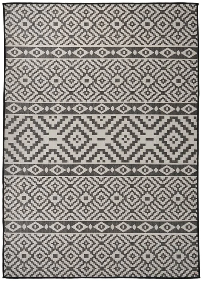 Lauko kilimėlis, juodos spalvos, 120x170cm, plokščio pynimo