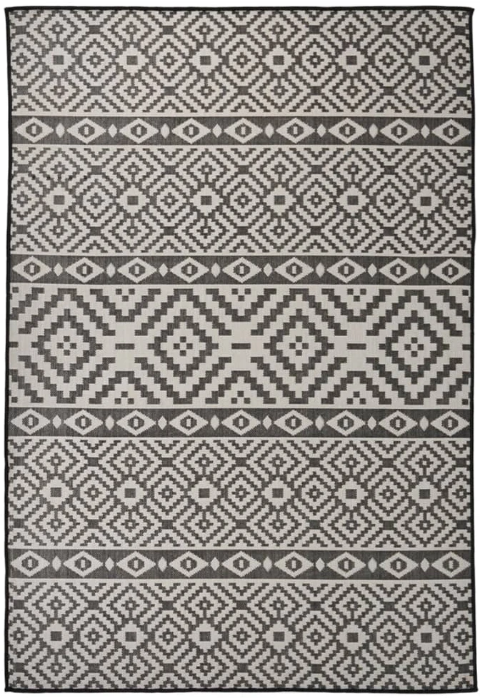 Lauko kilimėlis, juodos spalvos, 160x230cm, plokščio pynimo
