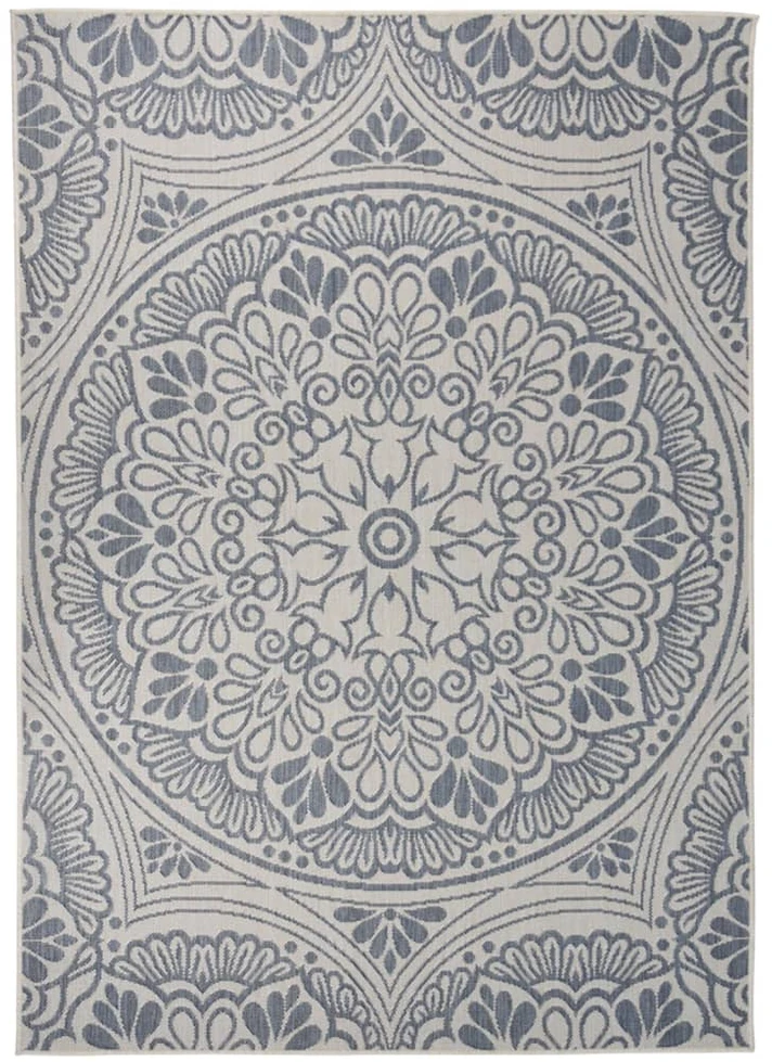 Lauko kilimėlis, mėlynos spalvos, 120x170cm, plokščio pynimo