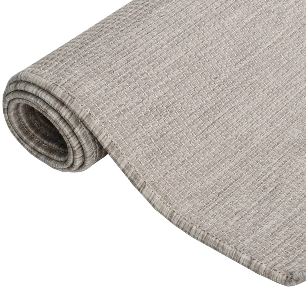 Lauko kilimėlis, taupe spalvos, 160x230cm, plokščio pynimo