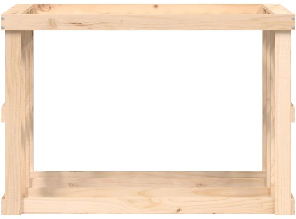 Lauko malkų laikiklis, 108x52x74cm, pušies medienos masyvas