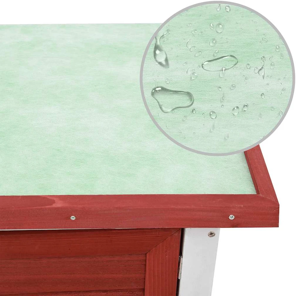 Lauko narvas triušiams, raudonas, mediena, su 1 durimis