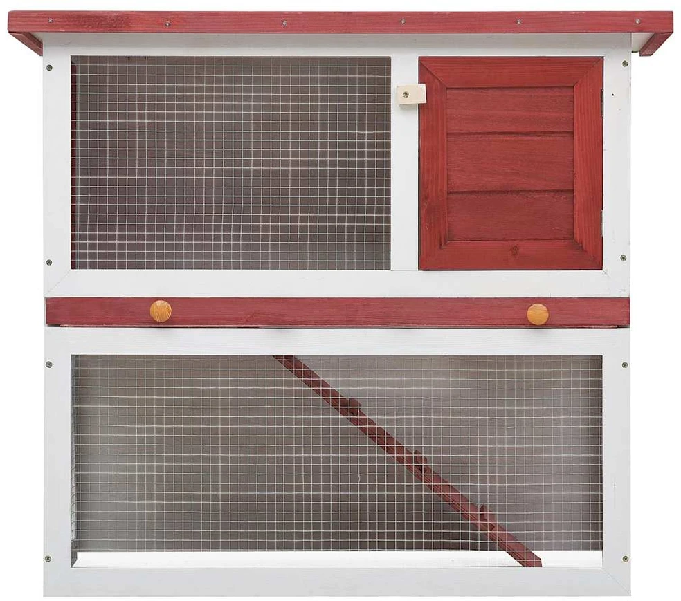 Lauko narvas triušiams, raudonas, mediena, su 1 durimis