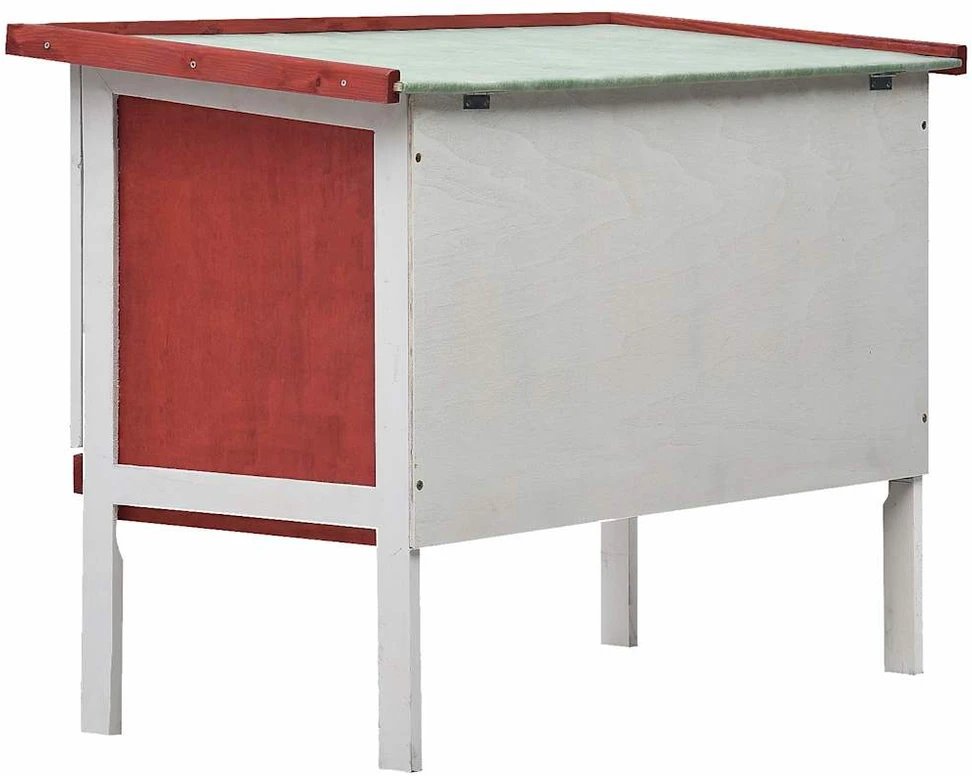 Lauko narvas triušiams, raudonos spalvos, mediena, 1 aukštas