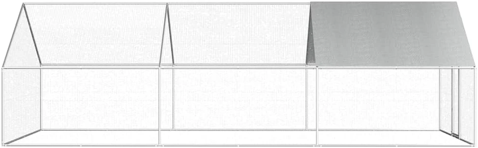 Lauko narvas viščiukams, 2,75x6x1,92 m, galvanizuotas plienas