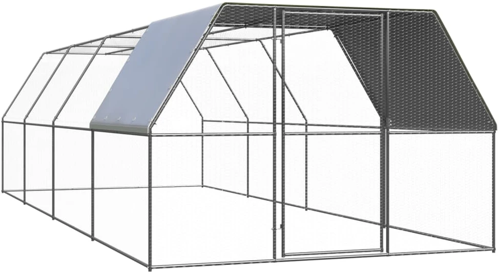 Lauko narvas viščiukams, 3x8x2m, galvanizuotas plienas